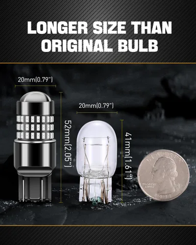 Miniatura 12 de 1156 Bombillas LED Ámbar Amarilla Luz de Señal de Giro 400% de Brillo 1141 1003 7506 Bombillas LED P21W Usadas para Luces Intermitentes Luz Trasera