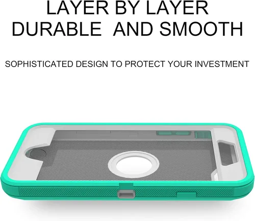 Miniatura 9 de MXX Funda diseñada para iPhone SE 2020/SE 2022, funda protectora resistente con protector de pantalla [3 capas] cubierta de protección de goma
