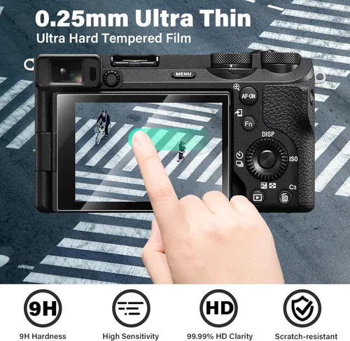 Miniatura 7 de VOVMOEYA Compatible con Canon EOS R50 - Kit de accesorios para funda de cámara [con 2 películas LCD templadas], funda protectora de silicona EOS R50