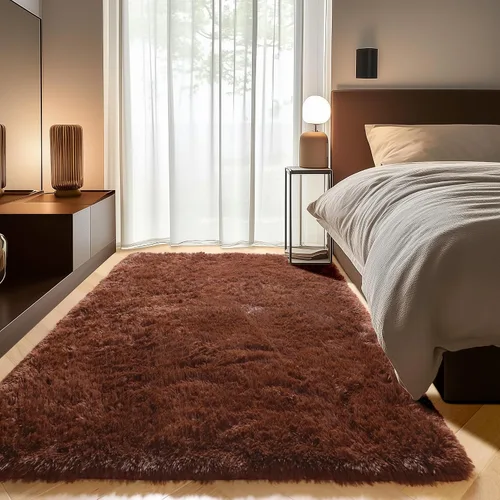 Miniatura 28 de ONASAR - Alfombra de pasillo negra de 2 x 6 pies, esponjosa, lavable, ultrasuave, afelpada, peluda, tapete para bebés, dormitorio de niños, armario