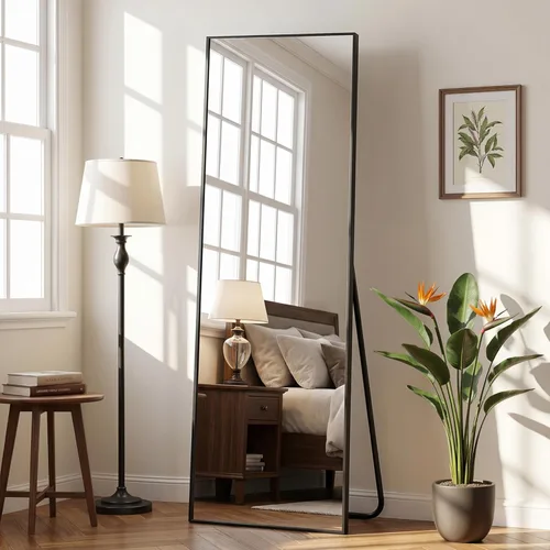 Miniatura 51 de Antok Espejo de Cuerpo Entero, Espejo de Piso de 58"x18" con Soporte, Espejos Montados Colgantes para Dormitorio, Sala de Estar, Vestidor, Comedor