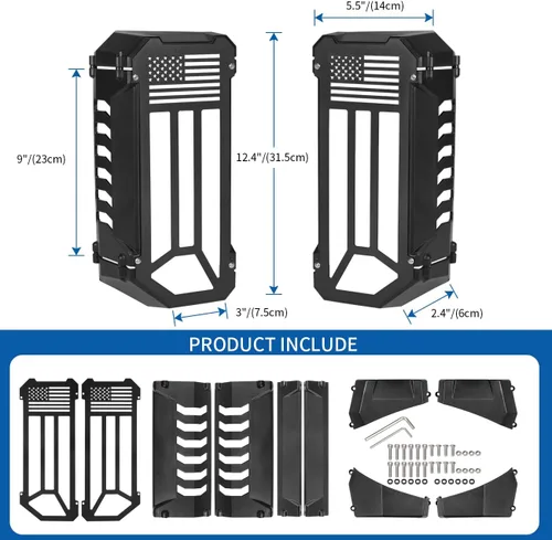 Miniatura 7 de Protector de luz trasera de aluminio, cubierta para lámparas de luz trasera, compatible con Ford Bronco 2021, 2022, 2023, 2024, 2025, accesorios