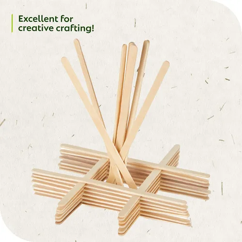 Miniatura 5 de Agitadores de café y bebidas de madera de abedul de 7 pulgadas (paquete de 1000 unidades) ecológicos, ideales para tu rincón de café.