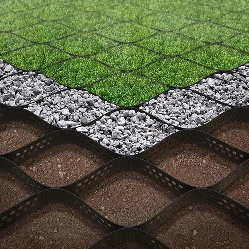 Miniatura 12 de Estabilizador de rejilla de tierra para aceras de 3 x 3 pies, 2 pulgadas para grava/cemento/arena, pavimentadora de rejilla geográfica cortable