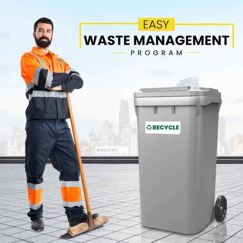 Miniatura 2 de Adhesivo de reciclaje para contenedores de basura, resistente, solo reciclaje, apto para 3 a 5 años para interiores y exteriores, resistente