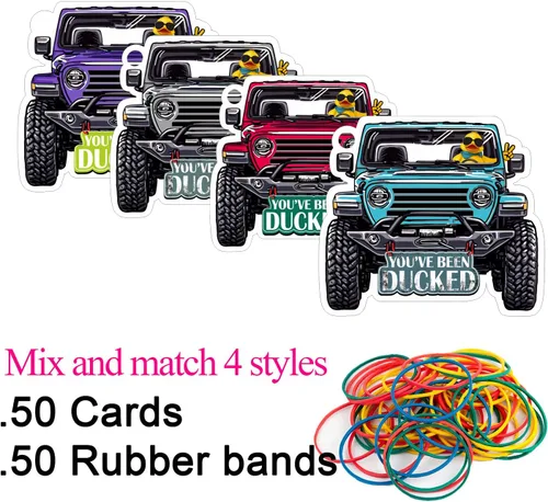 Miniatura 2 de You've Been Ducked - Tarjeta de juego, tarjeta de juego para Jeep o SUV, etiquetas de pato, pato de goma para etiquetas, diseño de automóvil de 4 4