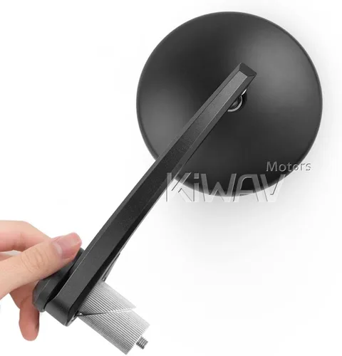 Miniatura 16 de KiWAV Magazi Eclipse - Espejos redondos para motocicleta, color negro, compatible con Indian Scout Bobber 2-Negro