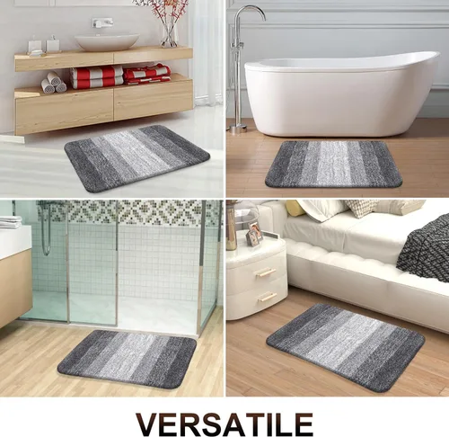 Miniatura 9 de OLANLY Juego de 2 alfombras de baño y alfombras de baño ombré, tamaño de alfombra de baño 30 x 20 pulgadas y juego de alfombra de baño 30 x 20 + 24