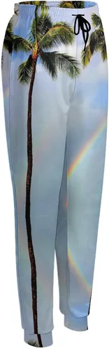 Miniatura 5 de Rainbow Palm Trees Casual Sweatpants for Women High Waisted Jogger Pants Sport Trousers with Pockets