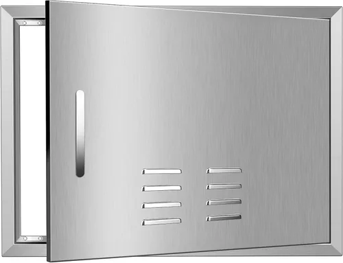 Miniatura 17 de Puertas de cocina al aire libre de 27 pulgadas de ancho x 20 pulgadas de alto, puertas de acceso para barbacoa de acero inoxidable de montaje