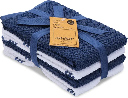 Miniatura 21 de Amour Infini paños de cocina y repasadores, 100 % algodón, muy absorbentes, se pueden lavar a máquina