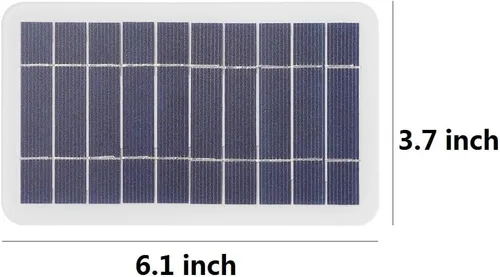 Miniatura 2 de Panel solar de 5 V 400 mA de 2 W de salida USB portátil para exteriores Panel de carga solar para mini ventiladores, autos de juguete, drones