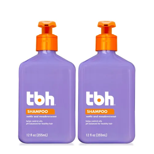 TBH Champú para adolescentes y niños, champú hidratante ligero y desenredante para cabello seco, graso, fino, rizado y todo tipo de cabello, champú
