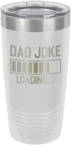Miniatura 18 de Dad Joke Loading Purple Vaso de bebida de 20 oz con pajita Taza de viaje grabada con láser Comparar con Yeti Rambler Idea de regalo para papá