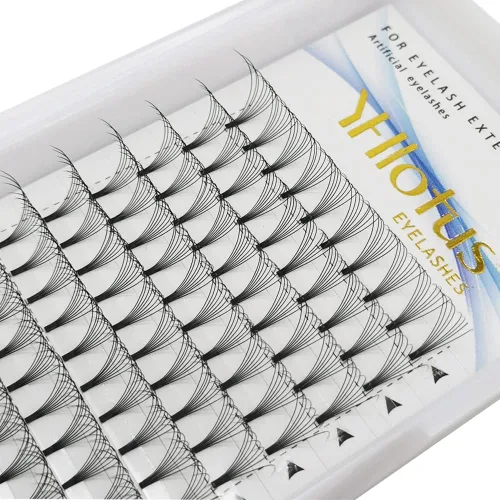 Miniatura 9 de Extensiones de pestañas postizas en abanico 3D, 4D, 5D, 6D, 7D, 8D, grosor de 0.07 C/D, rizos naturales, raíces cortas, abanicos de extensiones