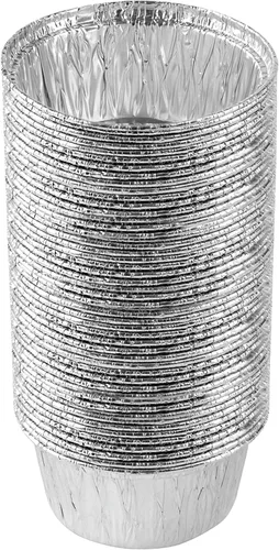 Miniatura 8 de PLASTICPRO - Sartén redonda de aluminio desechable de 7 pulgadas, apta para congelador y horno - Para hornear, cocinar, almacenamiento, asar