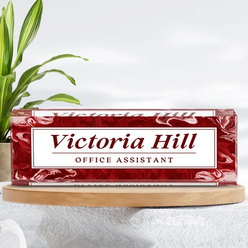 Miniatura 7 de Placa de nombre de escritorio personalizada, regalos personalizados de agradecimiento a los empleados, placa de identificación acrílica