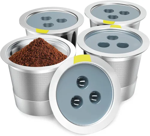 Miniatura 8 de Tazas K reutilizables de acero inoxidable compatibles con cafetera Ninja, cápsulas de café reutilizables K Cup, filtros de café reutilizables