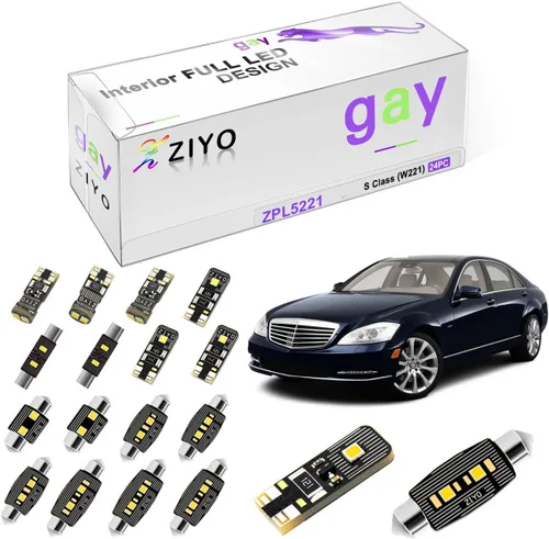 Miniatura 9 de ZIYO ZPL5140 - Kit de luz interior LED de repuesto para Mercedes Benz Clase S W140 1991-1999, 6000K xenón blanco cúpula bombillas Upgrage sin