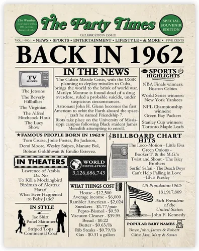 Miniatura 73 de Póster de cumpleaños 96 sin marco, periódico Back In 1930, regalos de feliz cumpleaños 96 para hombres y mujeres, vintage, retro, nacido en 1930