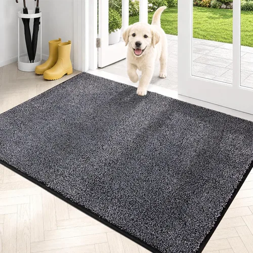 Miniatura 76 de PURRUGS Alfombra de área de fácil cuidado de 4 x 6 pies, antideslizante, lavable a máquina, tapete para puerta de perro, resistente a las manchas