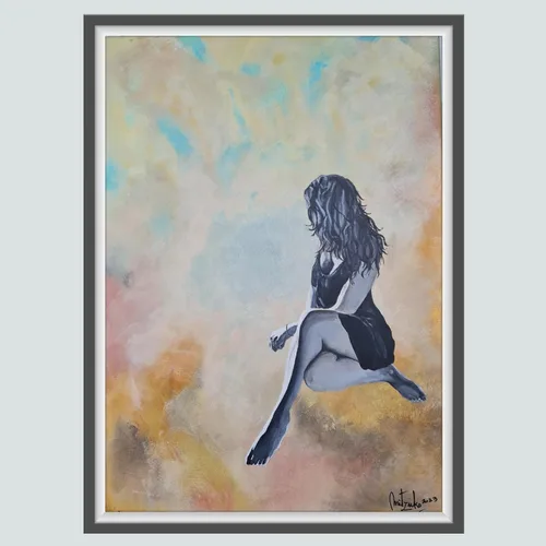Miniatura 3 de Pintura hecha a mano, acrílico sobre lienzo, arte de pared original abstracto, pieza única firmada por la artista, certificado de autenticidad
