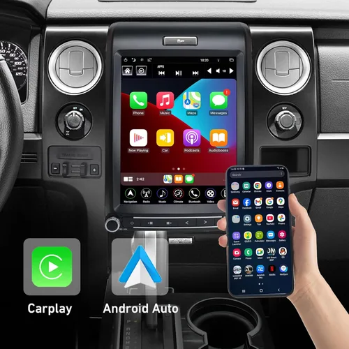 Miniatura 3 de Radio con pantalla táctil de 12.1 ″ estilo T para Ford F150 2013-2014, unidad principal Android con navegación GPS, Bluetooth, WiFi, USB/AUX