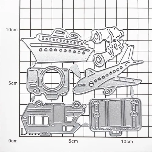 Miniatura 3 de DzIxY Troqueles de corte de metal para telescopio de avión para automóvil, kit de fabricación de tarjetas, troquelados, troquelados, plantillas de 17
