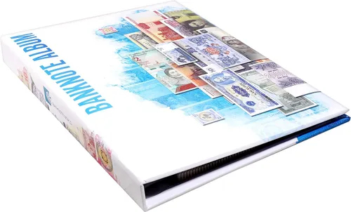 Miniatura 4 de Banknote World Álbum de recolección de divisas, azul, 100 bolsillos