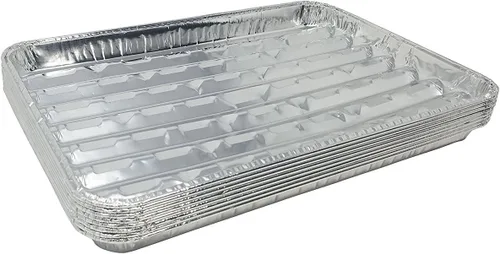 DCS Deals Paquete de 15 sartenes desechables de aluminio para asar, buenas para barbacoa, bandejas de parrilla, sartenes de aluminio duraderas,