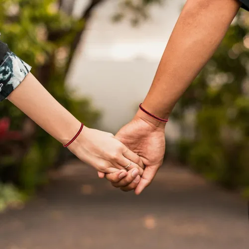 Miniatura 2 de 2 piezas de pulseras a juego de color rojo y negro para mejores amigos y parejas, regalo para cumpleaños, novio, novia, mejores amigos, amistades
