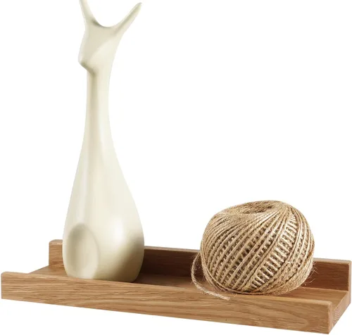 Estantes flotantes montados en la pared, estantes de pared de 12 pulgadas para decoración y almacenamiento, estante de madera de roble macizo Natural