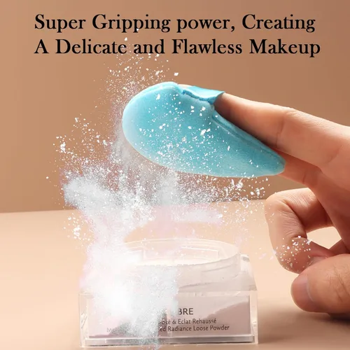 Miniatura 5 de Powder Puff Daubigny - 6 esponjas de maquillaje para la cara, suaves triangulares para polvo suelto, polvo mineral, polvo corporal, terciopelo, base