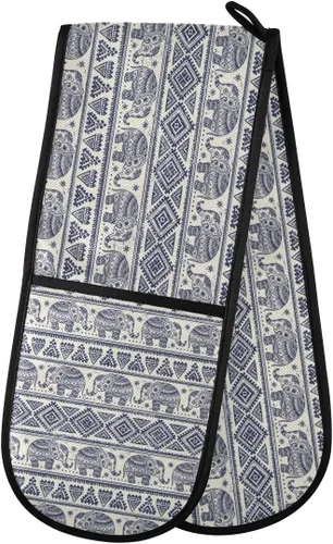Miniatura 72 de ZZXXB Spring Bird - Guantes de cocina dobles con diseño floral de mariposa, resistentes al calor, antideslizantes, extra largos de 7 x 35 pulgadas