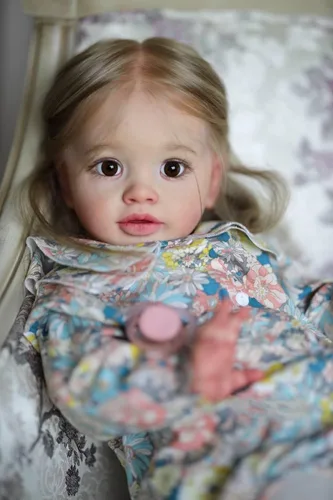Miniatura 9 de Angelbaby Muñeca de bebé recién nacida de vida real, reborn, niña de 26 pulgadas, grande, linda, realista, muñeca de bebé recién nacida, de silicona