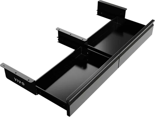 Miniatura 10 de VIVO Cajón deslizante de 22 pulgadas para debajo del escritorio sin carcasa, organizador de almacenamiento para oficina en casa, negro