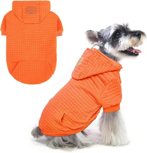 Miniatura 32 de BEAUTYZOO Sudadera con capucha para perro pequeño con bolsillos, ropa para perros pequeños y medianos, niño y niña, abrigos de algodón laminado tipo