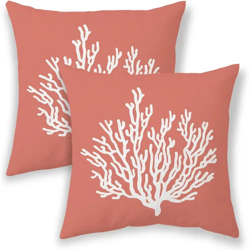 Miniatura 10 de Fundas de almohada azul de espuma de mar de 16 x 16 pulgadas, almohadas decorativas de verano para exteriores, fundas de cojín decorativas