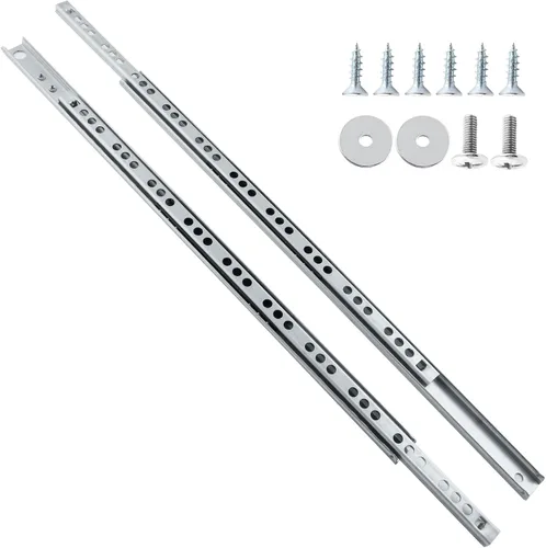 Miniatura 9 de Diapositivas de cajones de 15.7 pulgadas, rieles de metal para cajones pequeños, rodamiento de bolas, riel deslizante bidireccional, paquete de 2