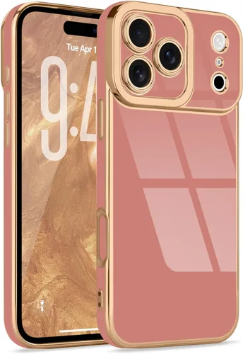 Miniatura 20 de Lafunda Diseñada para iPhone 13 Pro, fundas lujosas con chapado lindo para mujeres y niñas, elegante borde dorado, a prueba de golpes, TPU con funda