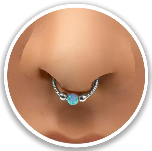 Miniatura 12 de Fake Opal Septum Rings