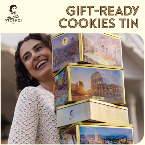 Miniatura 7 de Matilde Vicenzi Mediterraneo - Lata de regalo 32.5 oz con galletas y pasteles italianos surtidos, envueltos individualmente, regalo gourmet