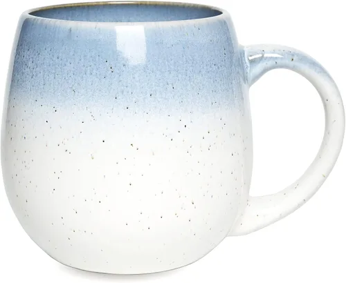 Bosmarlin Taza de café grande de cerámica, 21 onzas, taza de té grande redonda, apta para lavavajillas y microondas, taza en forma de huevo, esmalte