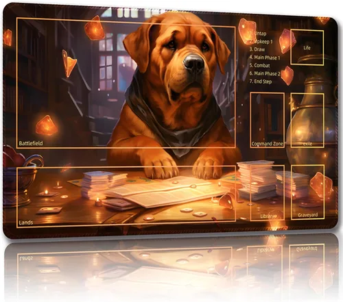 Miniatura 14 de Tapete de juego para MTG con bolsas de almacenamiento gratis, tapete de juego de 24 x 14 pulgadas TCG y alfombrillas de juego de mesa para cartas