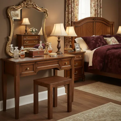 Miniatura 6 de Mesa auxiliar 100% de madera maciza para sala de estar, taburetes de comedor de nogal con bordes redondos, taburete de 17 pulgadas, reposapiés