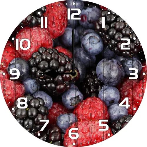 Reloj de pared de pulpa de fruta de 10 pulgadas, silencioso, sin tictac, funciona con pilas, de madera, moderno, moderno, minimalista, decorativo,