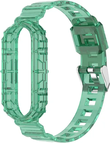Miniatura 8 de Compatible con Xiaomi Mi Band 5/Mi Band 6 Band con funda, Band Women Girl Crystal Clear Jelly Funda protectora con bandas para Xiaomi Mi Band 5/Mi