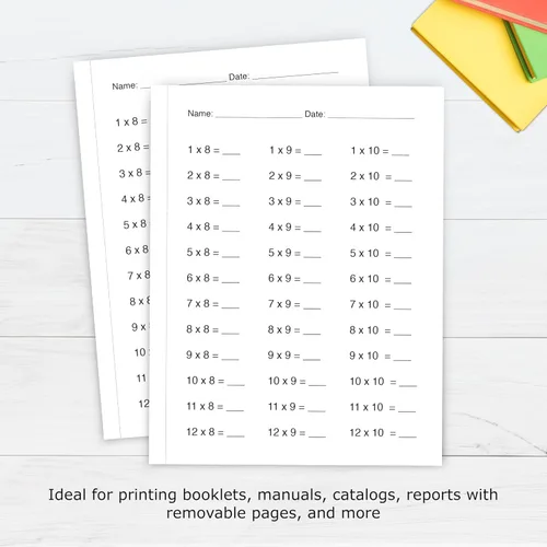 Miniatura 8 de PrintWorks Papel perforado vertical profesional de 5/8 pulgadas, 8.5 x 11 pulgadas, perfecto para folletos y catálogos, fabricado en los Estados
