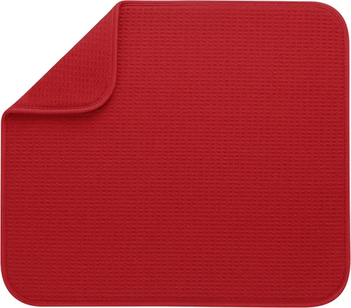 Miniatura 34 de S&T INC. Tapete de microfibra para secado de platos, reversible y absorbente para cocina, de 16 x 18 pulgadas, color negro