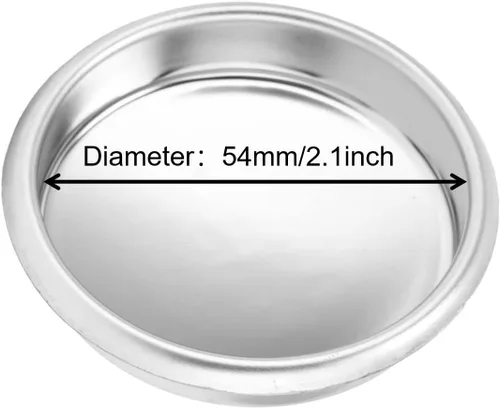 Miniatura 2 de Cesta de retrolavado de 2.126 in, inserto de acero inoxidable con filtro ciego de metal, accesorios para máquina de café, cesta de filtro ciega